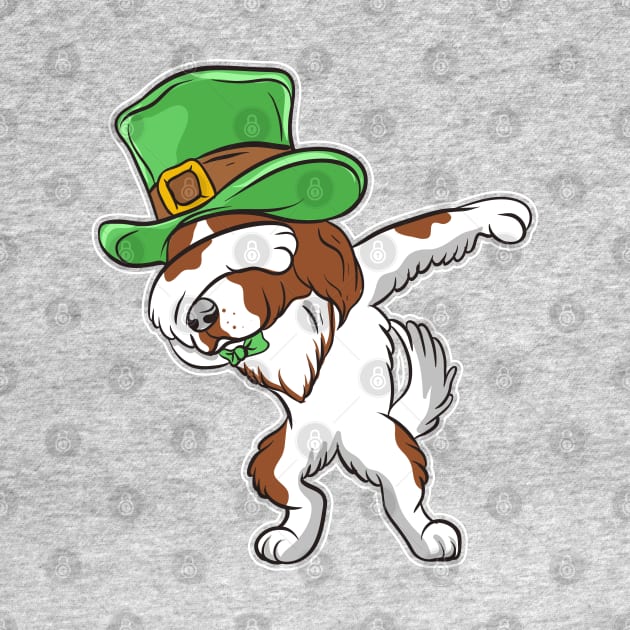 Dabbing Irish Setter Leprechaun St Patricks Day by E